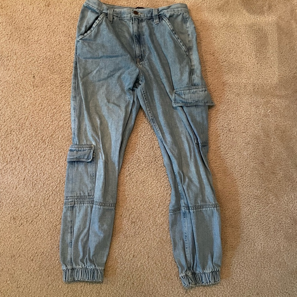 Stylish Blue Cargo Joggers